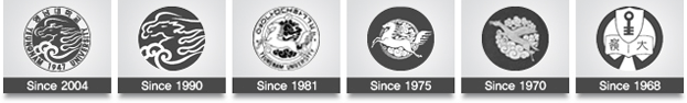 2004년, 1990년, 1981년, 1975년, 1970년, 1968년 교표